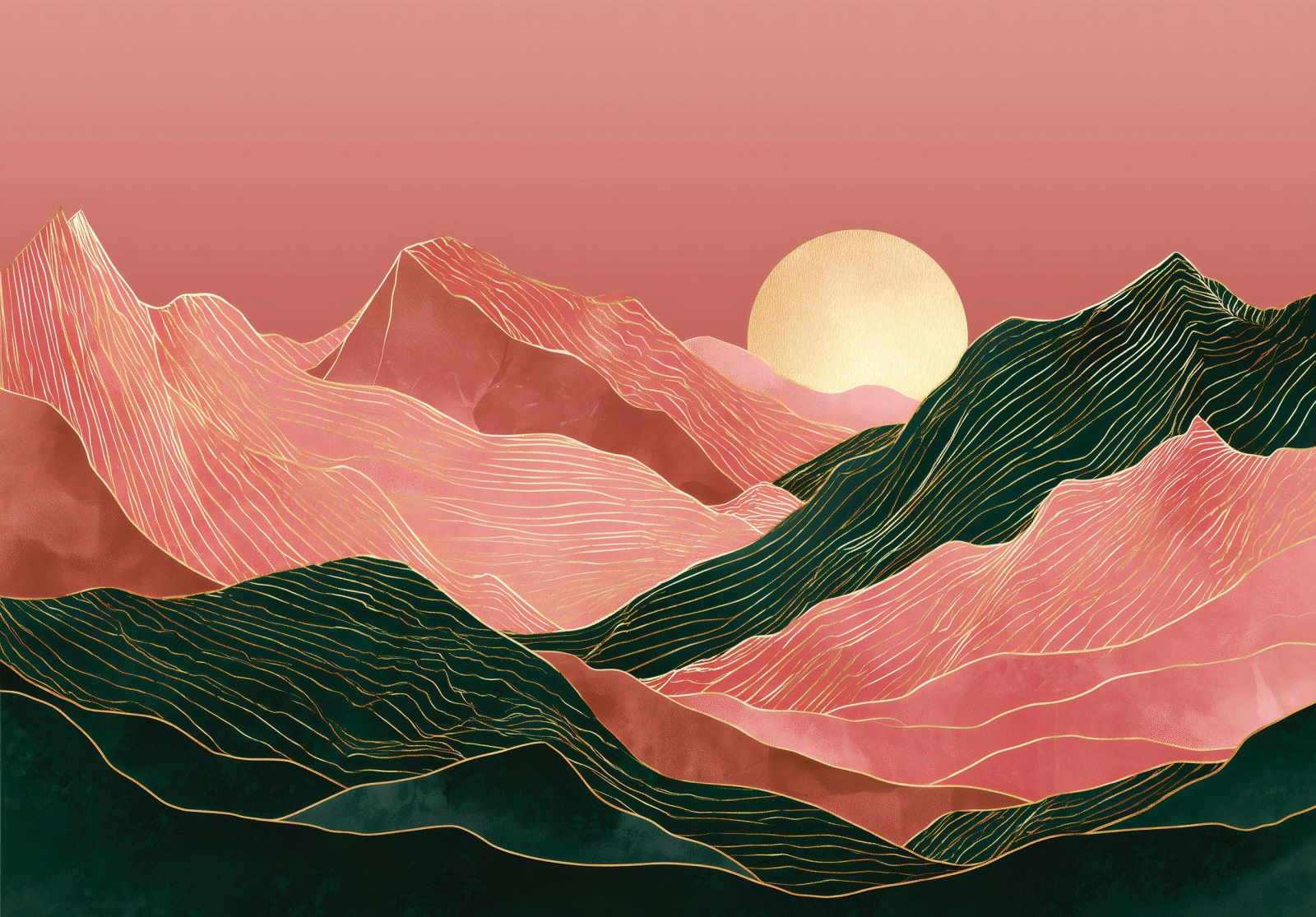 Флис Фототапет Художествен пейзаж